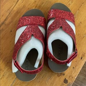Women’s Red Glitter Sandals